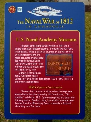 U.S. Naval Academy Museum Marker image. Click for full size.