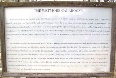 The Wetmore Calaboose Marker image. Click for full size.