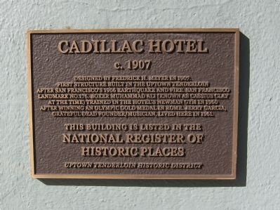 Cadillac Hotel Marker. Click for full size. Cadillac Hotel Marker image. Click for full size.