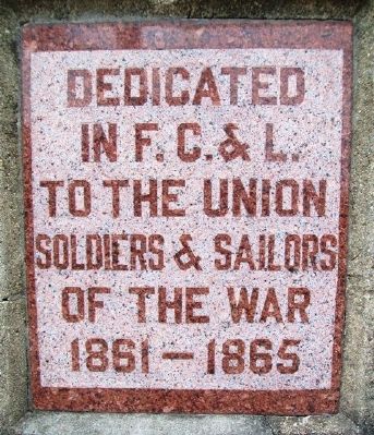 Civil War Memorial Dedication. Click for full size. Civil War Memorial Dedication image. Click for full size.