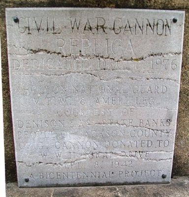 Civil War Memorial Cannon Replica Marker. Click for full size. Civil War Memorial Cannon Replica Marker image. Click for full size.