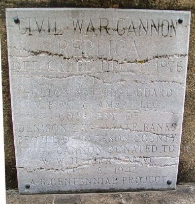 Civil War Memorial Cannon Replica Marker image. Click for full size.