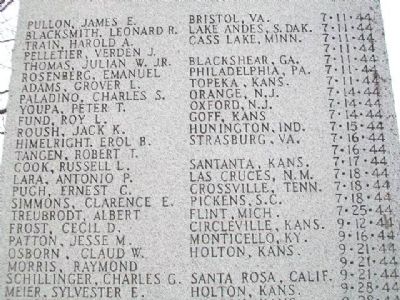 Co E, 137th Inf Regt, 35th Inf Div Honored Dead image. Click for full size.