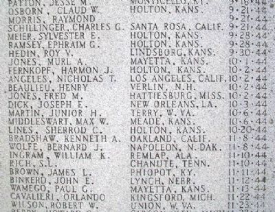 Co E, 137th Inf Regt, 35th Inf Div Honored Dead image. Click for full size.