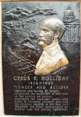 Cyrus K. Holliday Marker image. Click for full size.