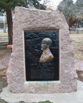 Cyrus K. Holliday Marker. Click for full size. Cyrus K. Holliday Marker image. Click for full size.