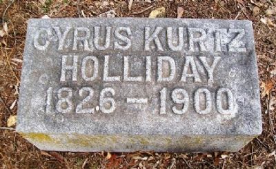 Cyrus K. Holliday Grave Marker image. Click for full size.