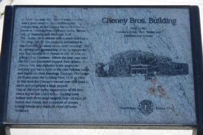 Cheney Bros. Building Marker image. Click for full size.