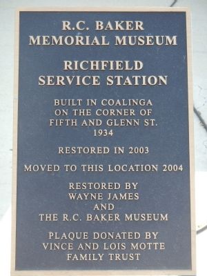 Richfield Service Station Marker. Click for full size. Richfield Service Station Marker image. Click for full size.