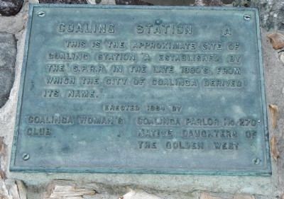 Coaling Station A Marker. Click for full size. Coaling Station A Marker image. Click for full size.