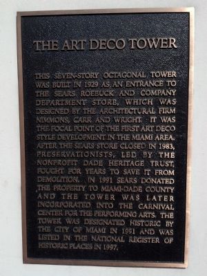 The Art Deco Tower Marker image. Click for full size.