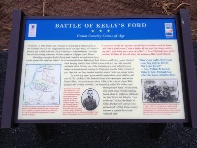 Battle of Kelly's Ford Marker. Click for full size. Battle of Kelly's Ford Marker image. Click for full size.