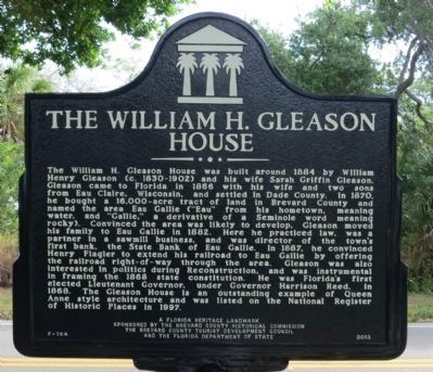 The William H. Gleason House Marker image. Click for full size.