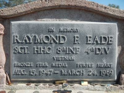 Raymond F. Eade Marker. Click for full size. Raymond F. Eade Marker image. Click for full size.