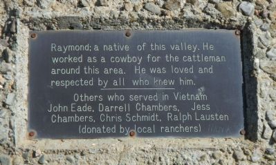 Raymond F. Eade Marker, second, smaller plaque. Click for full size. Raymond F. Eade Marker, second, smaller plaque image. Click for full size.