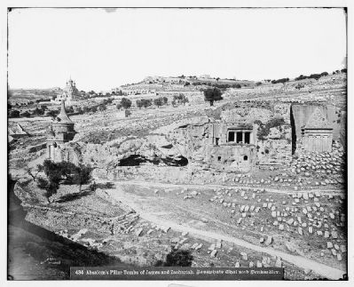 Absalom's Pillar Tombs of James and Zachariah. Click for full size. Absalom's Pillar Tombs of James and Zachariah image. Click for full size.