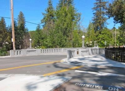 Lagunitas Road Bridge and Marker - Wide View image. Click for full size.