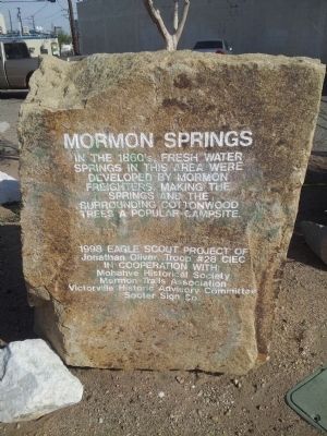 Mormon Springs Marker. Click for full size. Mormon Springs Marker image. Click for full size.