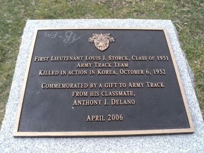 1st Lt. Louis J. Storck Marker. Click for full size. 1st Lt. Louis J. Storck Marker image. Click for full size.