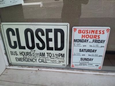 Current Posted Hours. Click for full size. Current Posted Hours image. Click for full size.