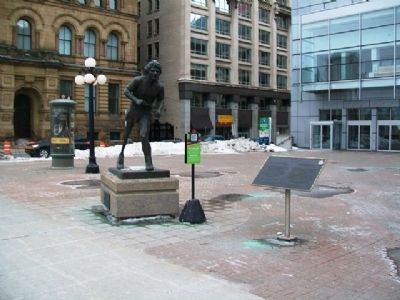 Terry Fox Statue and Marker image. Click for full size.
