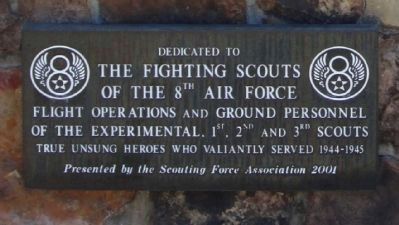 The Fighting Scouts Of The 8th Air Force Marker image. Click for full size.