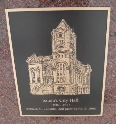 Salem's City Hall 1896 - 1972. Click for full size. Salem's City Hall 1896 - 1972 image. Click for full size.