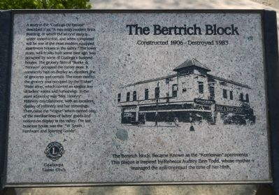 The Bertrich Block Marker. Click for full size. The Bertrich Block Marker image. Click for full size.