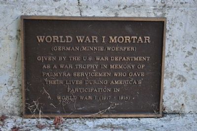 World War I Mortar Marker image. Click for full size.