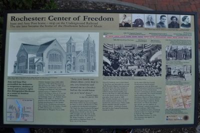 Rochester: Center of Freedom Marker image. Click for full size.
