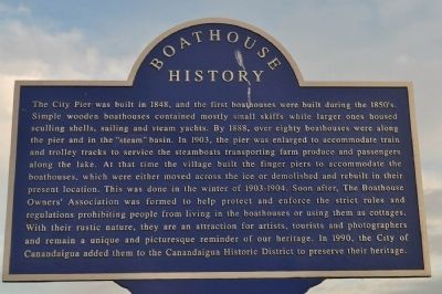 Boathouse History Marker image. Click for full size.