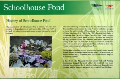 History of Schoolhouse Pond Marker. Click for full size. History of Schoolhouse Pond Marker image. Click for full size.
