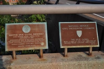 Second Erie Canal Aqueduct Marker and ASCE Marker image. Click for full size.