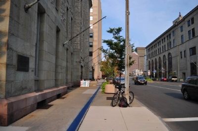 Broad Street Marker as seen facing east on Broad image. Click for full size.