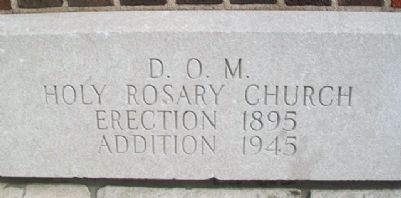 Holy Rosary Catholic Church Cornerstone image. Click for full size.