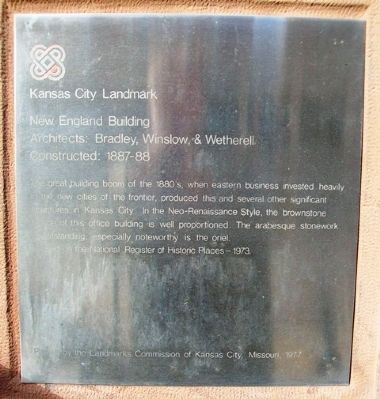 New England Building Marker. Click for full size. New England Building Marker image. Click for full size.