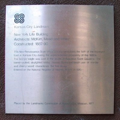 New York Life Building Marker. Click for full size. New York Life Building Marker image. Click for full size.