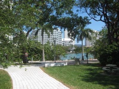 Brickell Park along Biscayne Bay image. Click for full size.