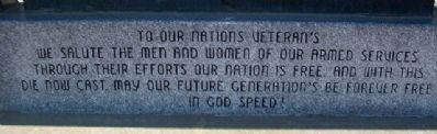Veterans Memorial Dedication. Click for full size. Veterans Memorial Dedication image. Click for full size.