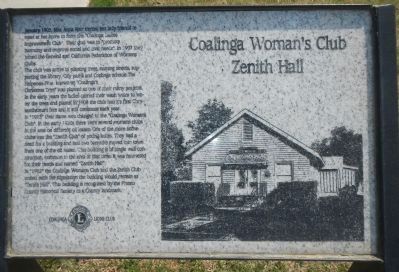 Coalinga Womans Club Marker image. Click for full size.