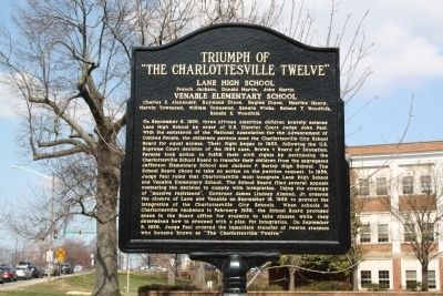 Triumph of “The Charlottesville Twelve” Marker image. Click for full size.