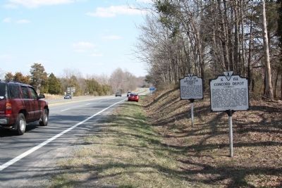 Concord Depot and County Line Markers image. Click for full size.