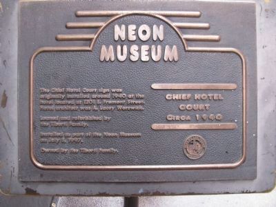 Chief Hotel Court Marker image. Click for full size.