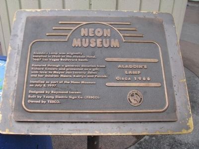 Aladdin's Lamp Marker. Click for full size. Aladdin's Lamp Marker image. Click for full size.