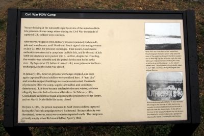 Civil War POW Camp Marker. Click for full size. Civil War POW Camp Marker image. Click for full size.