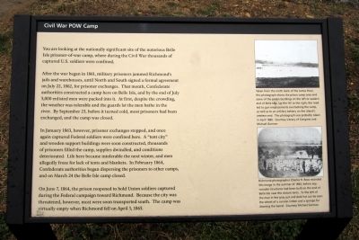 Civil War POW Camp Marker image. Click for full size.
