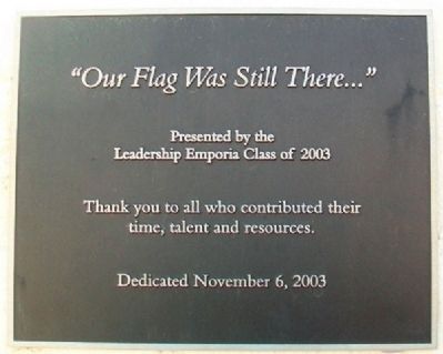 "Our Flag Was Still There..." Marker image. Click for full size.