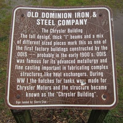 Old Dominion Iron & Steel Company Marker. Click for full size. Old Dominion Iron & Steel Company Marker image. Click for full size.