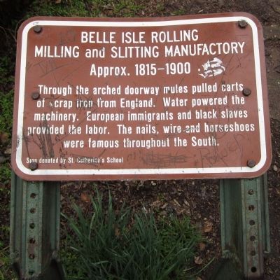 Belle Isle Rolling Milling and Slitting Manufactory Marker image. Click for full size.
