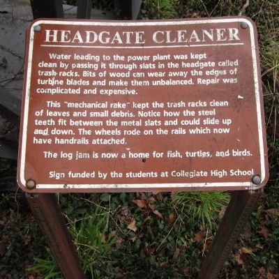 Headgate Cleaner Marker. Click for full size. Headgate Cleaner Marker image. Click for full size.
